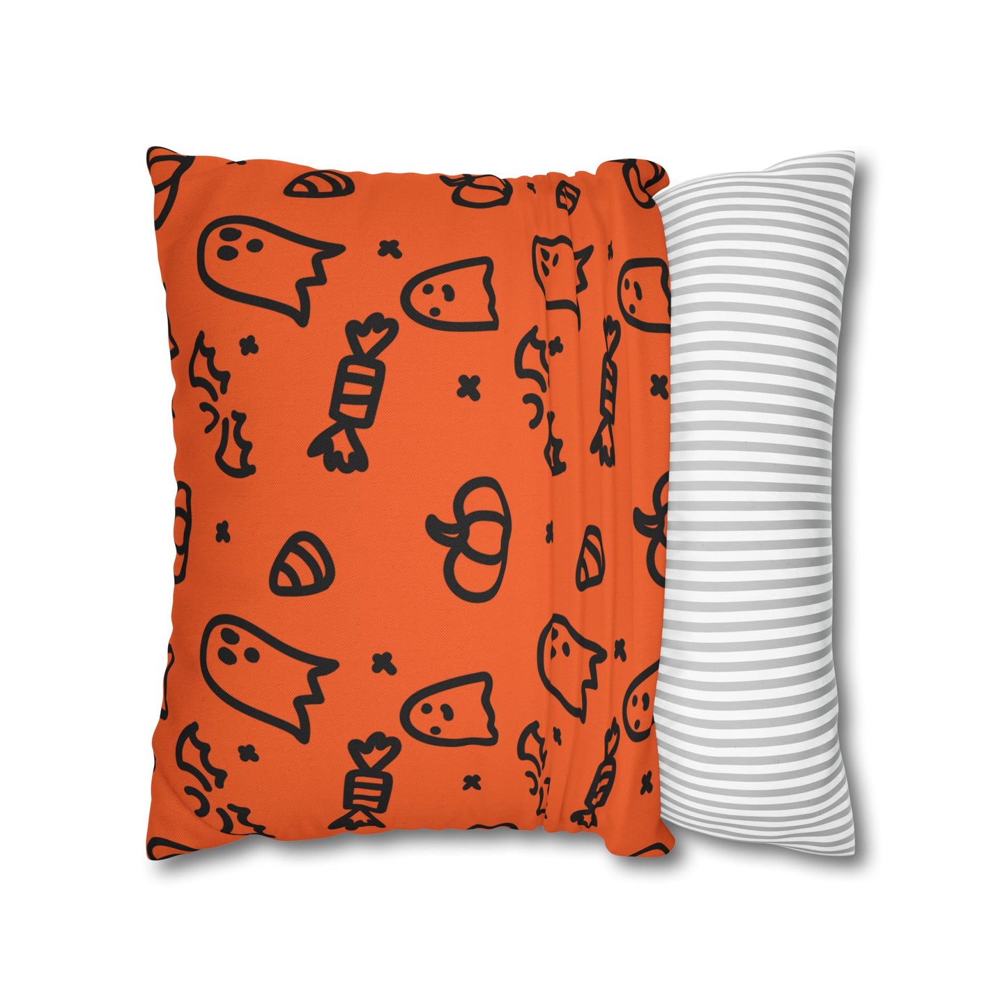 Ghosts & Pumpkins Halloween Square Pillowcase (Cover Only)