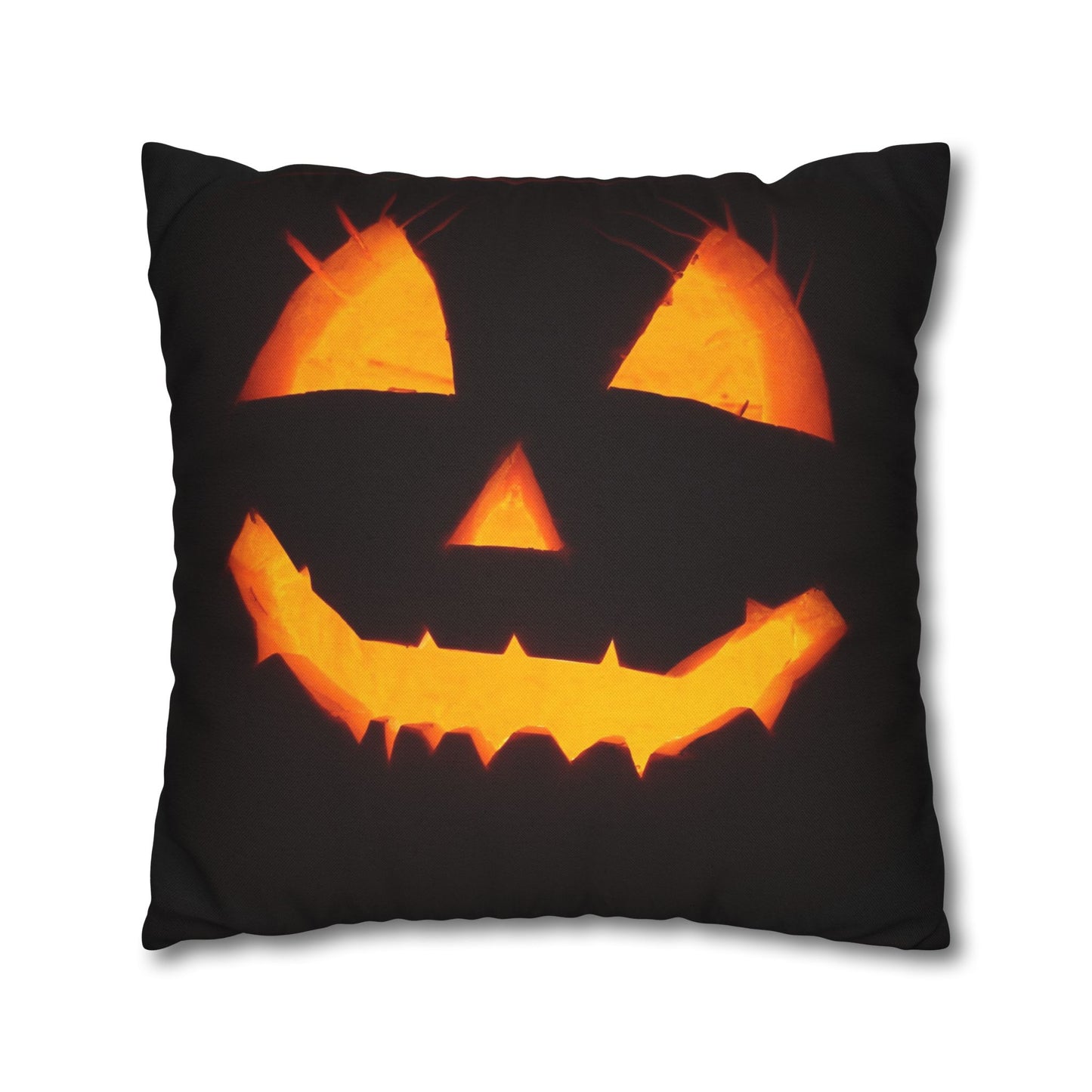 Jack-o-lantern Pumpkin Halloween Square Pillowcase (Cover Only)