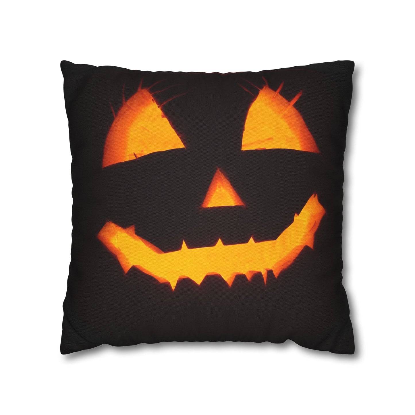 Jack-o-lantern Pumpkin Halloween Square Pillowcase (Cover Only)