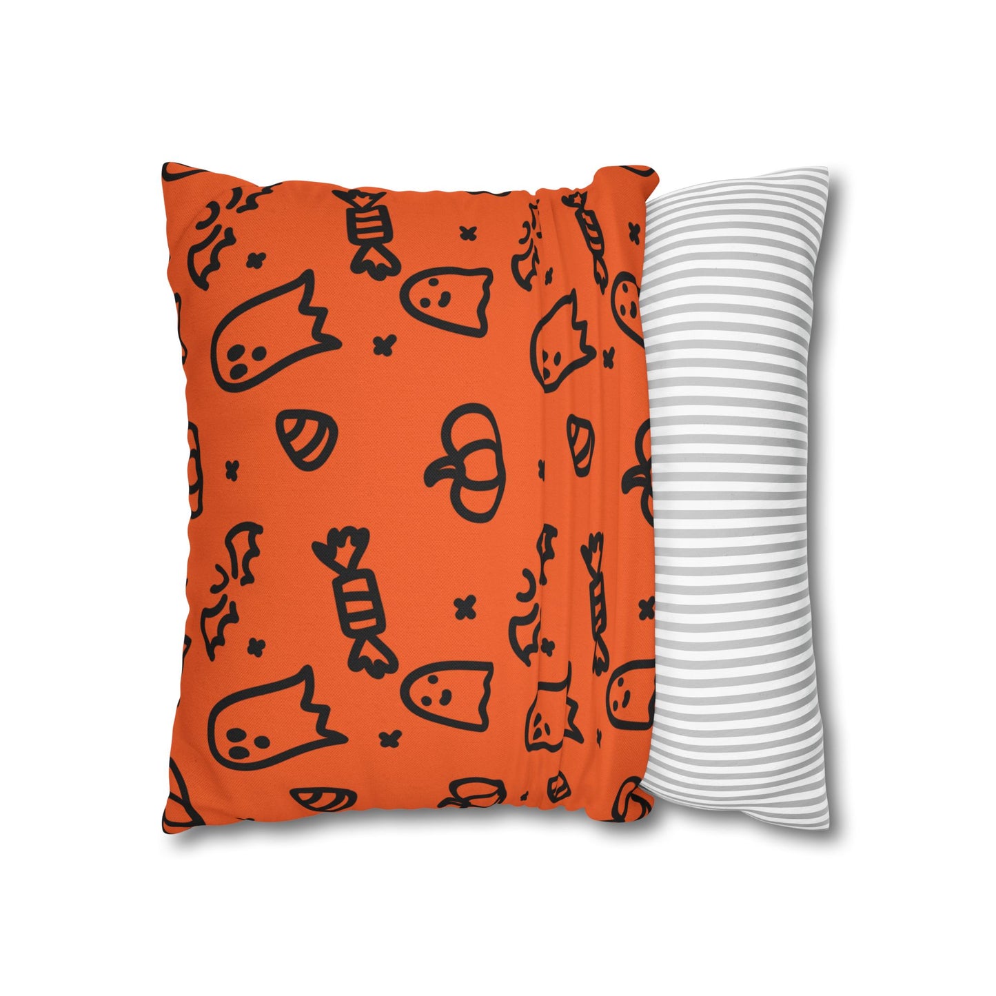 Ghosts & Pumpkins Halloween Square Pillowcase (Cover Only)