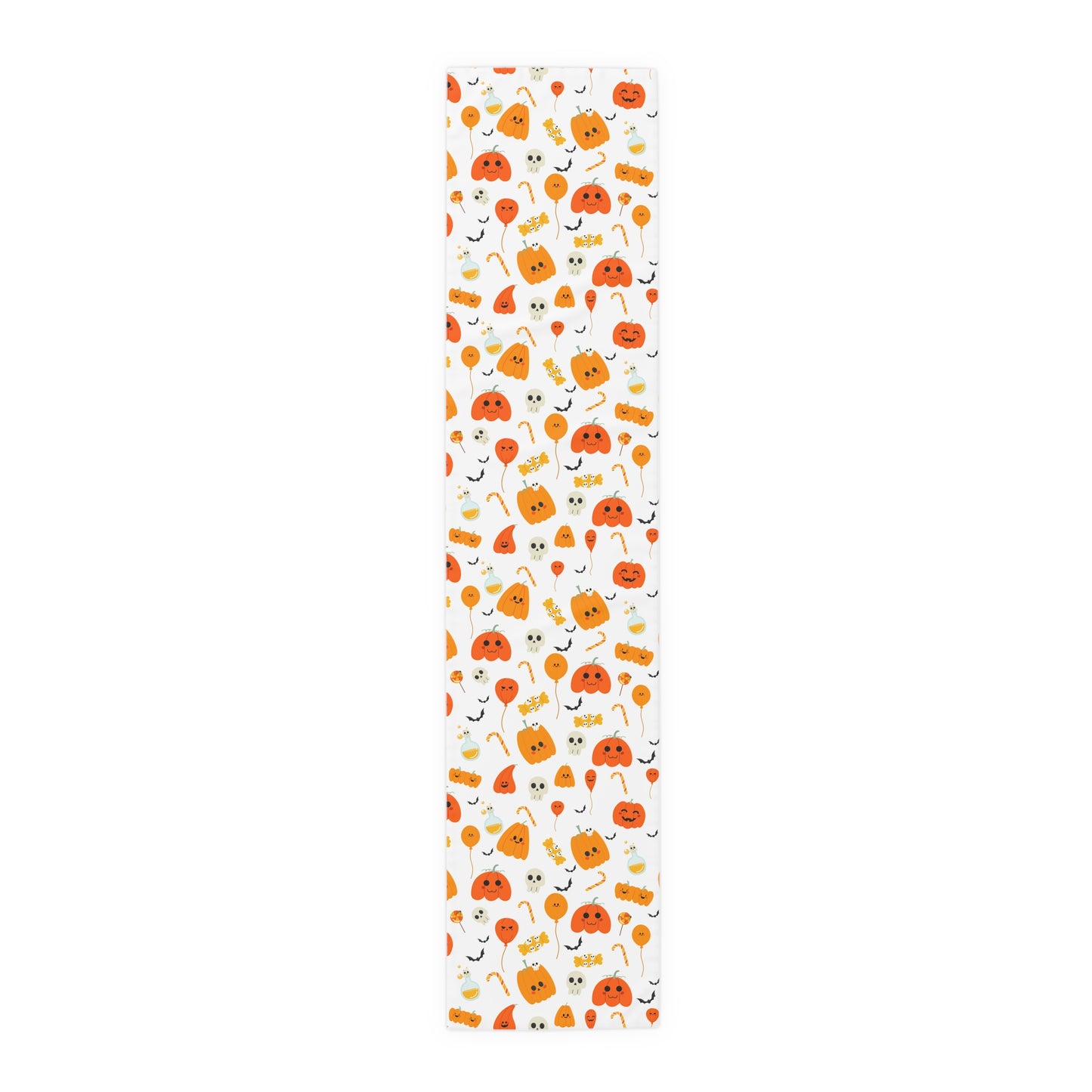 Whimsical Halloween Pumpkins Table Runner 16" X 72"