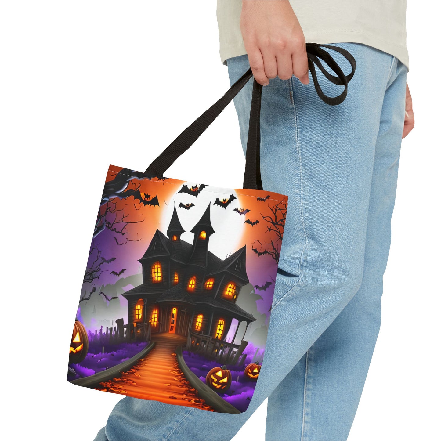 Haunted House Halloween Tote Bag