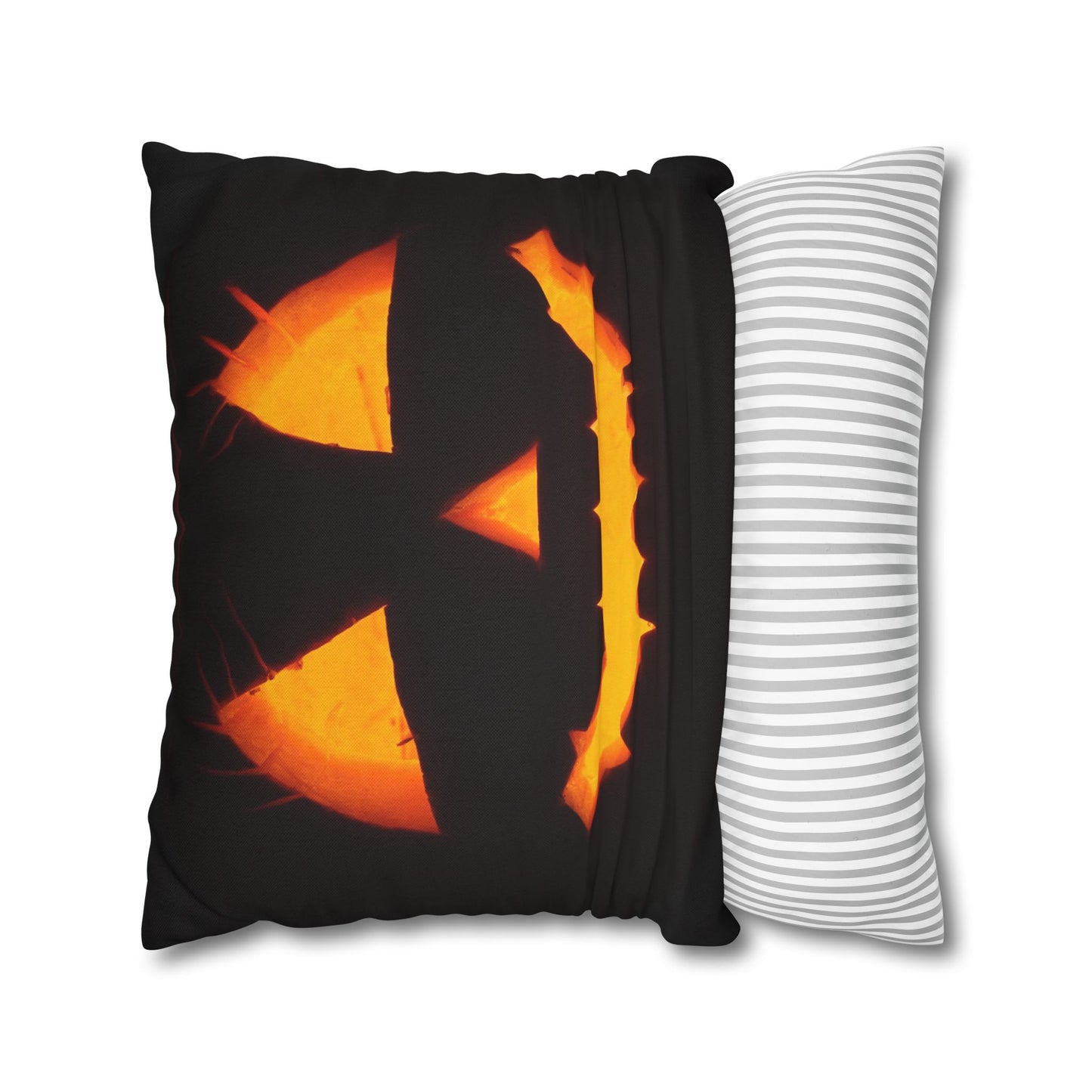 Jack-o-lantern Pumpkin Halloween Square Pillowcase (Cover Only)
