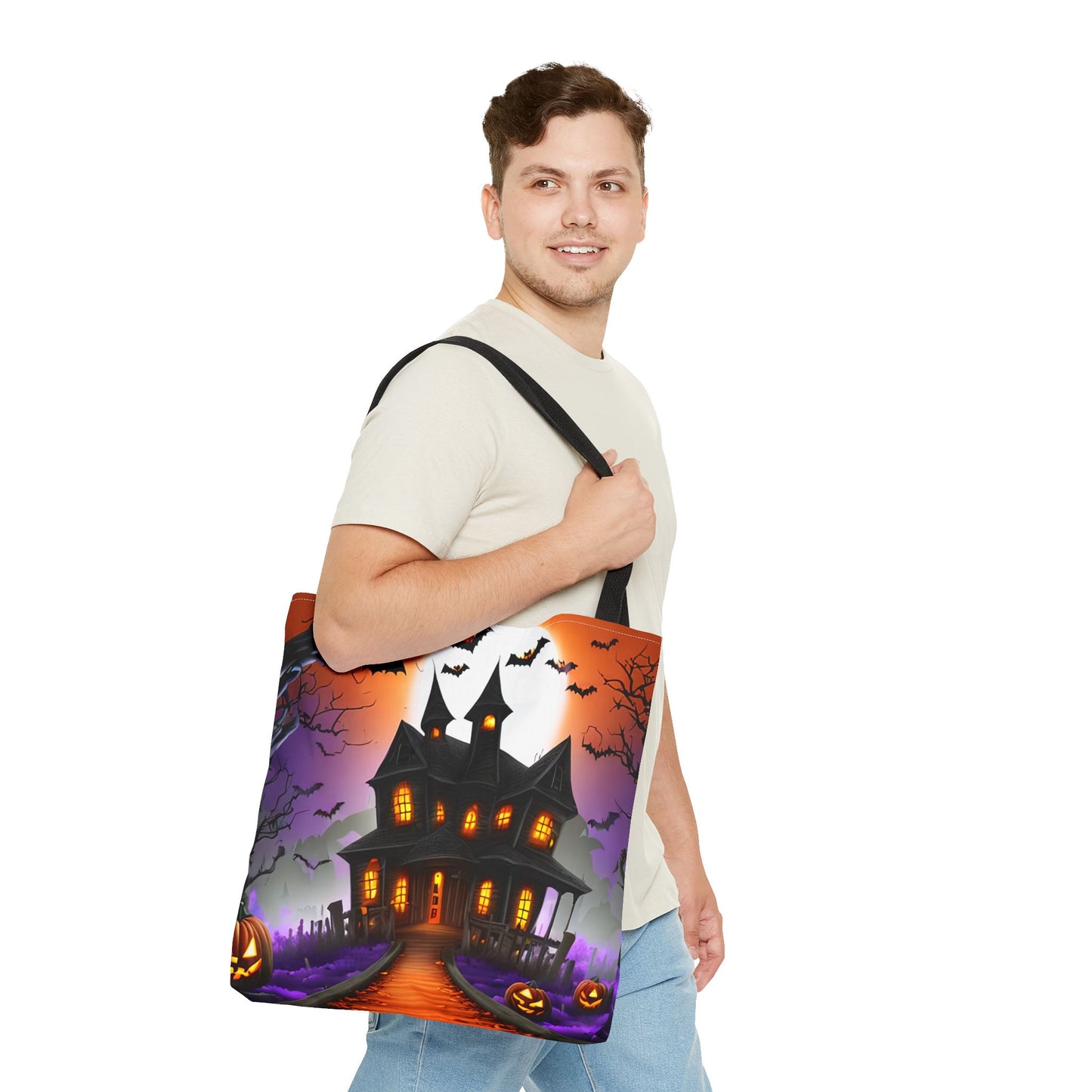 Haunted House Halloween Tote Bag