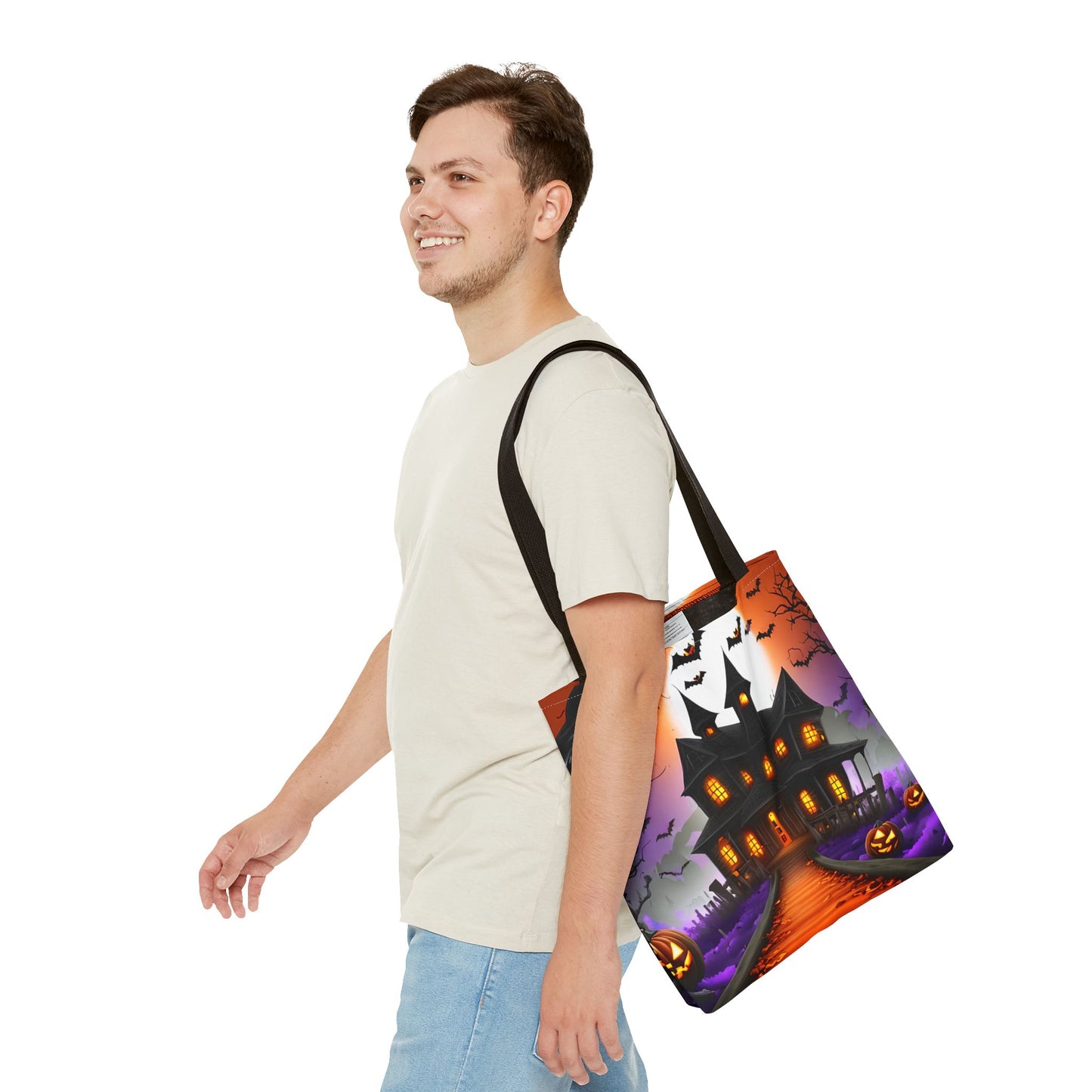 Haunted House Halloween Tote Bag