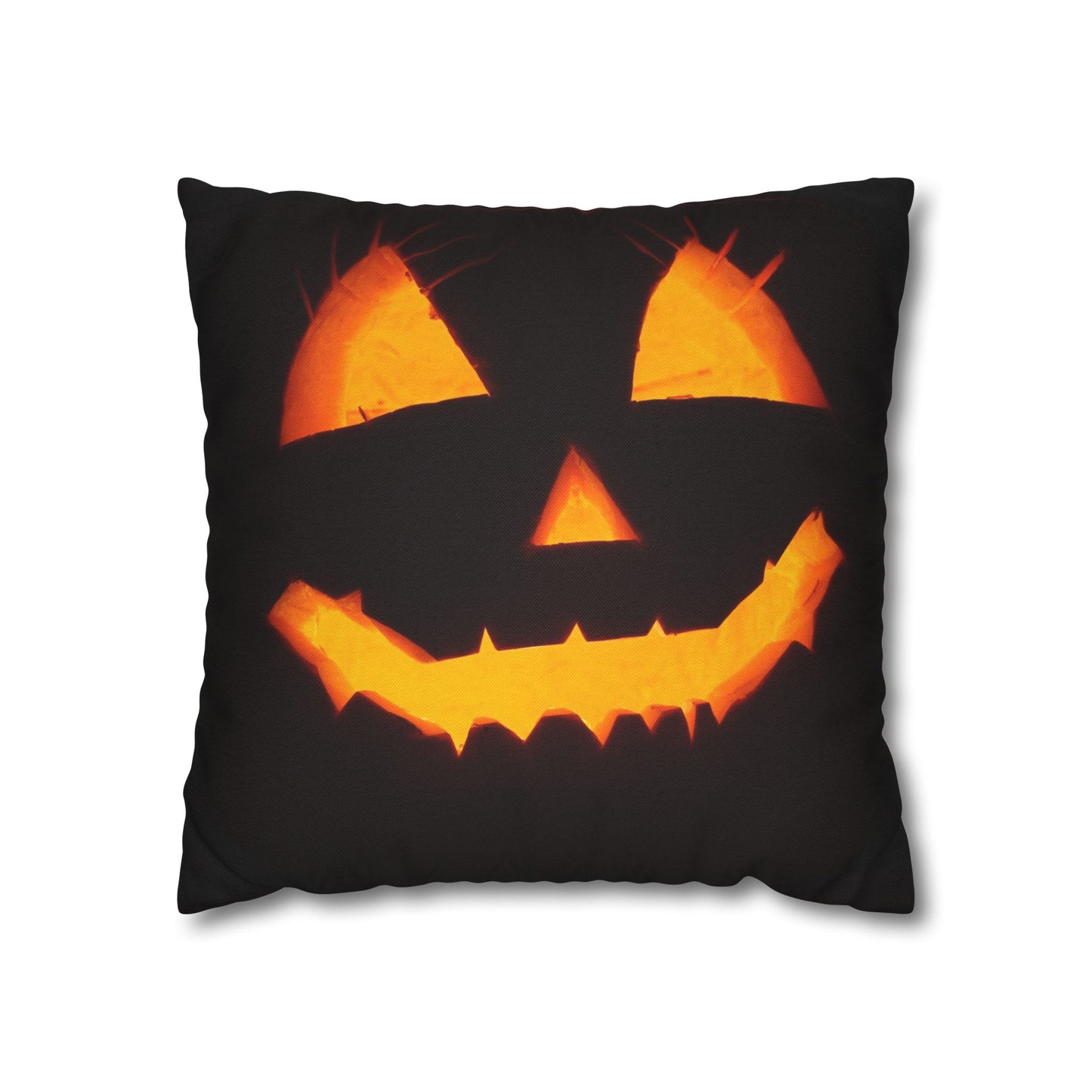 Jack-o-lantern Pumpkin Halloween Square Pillowcase (Cover Only)