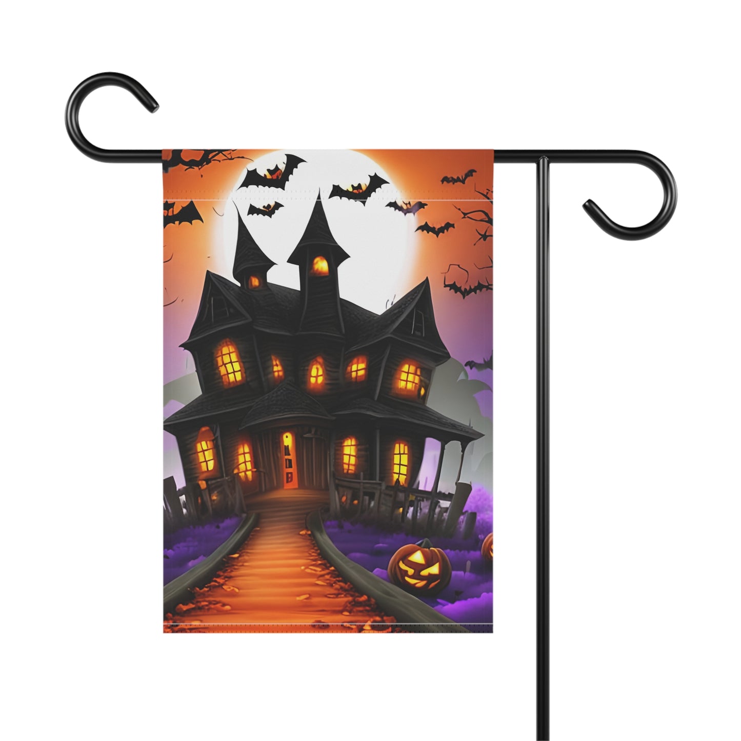 Haunted House Halloween Garden & House Banner Flag