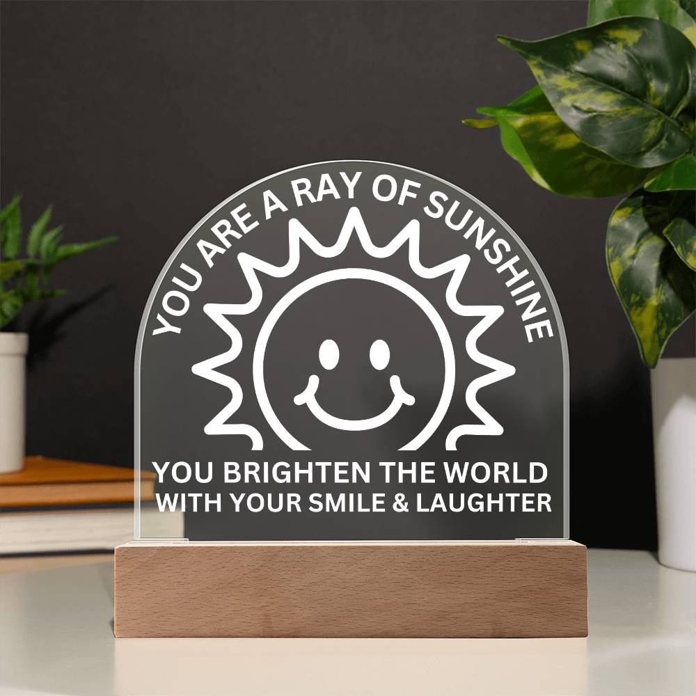 Sponsor-A-Smile Give a Smile and Donate a Smile, Acrylic Plaque with Lighted Base