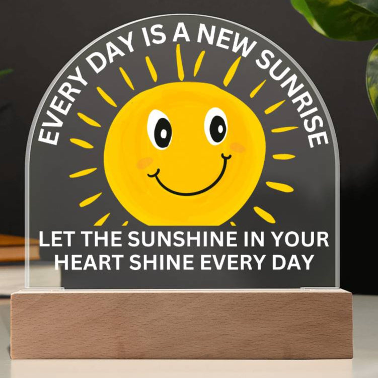 Sponsor-A-Smile Give a Smile and Donate a Smile, Acrylic Plaque with Lighted Base
