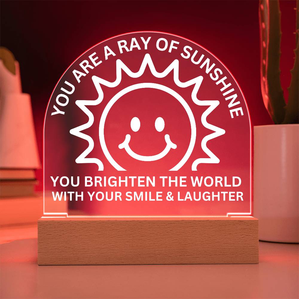 Sponsor-A-Smile Give a Smile and Donate a Smile, Acrylic Plaque with Lighted Base