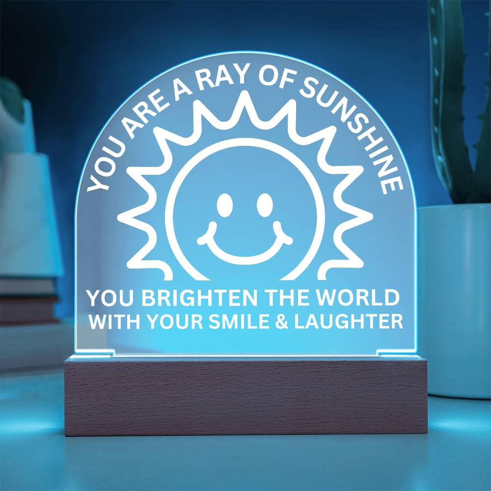 Sponsor-A-Smile Give a Smile and Donate a Smile, Acrylic Plaque with Lighted Base