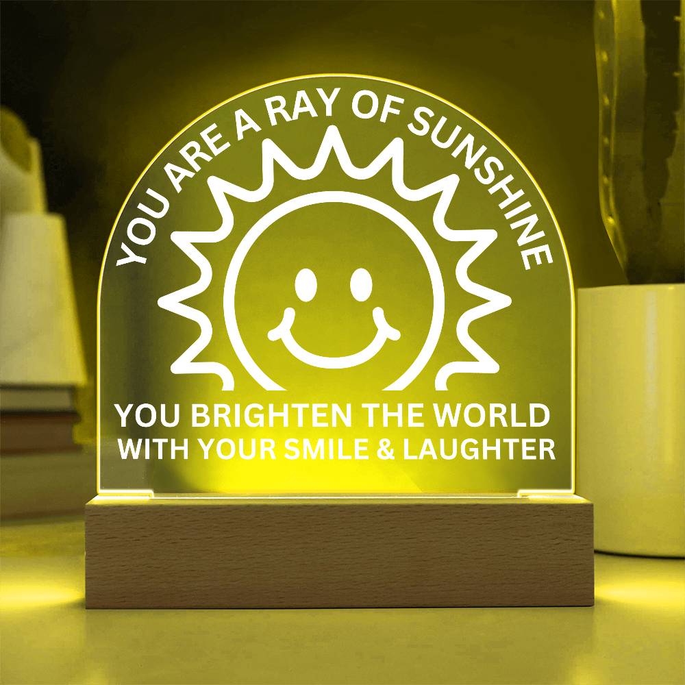 Sponsor-A-Smile Give a Smile and Donate a Smile, Acrylic Plaque with Lighted Base