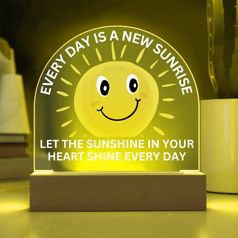 Sponsor-A-Smile Give a Smile and Donate a Smile, Acrylic Plaque with Lighted Base