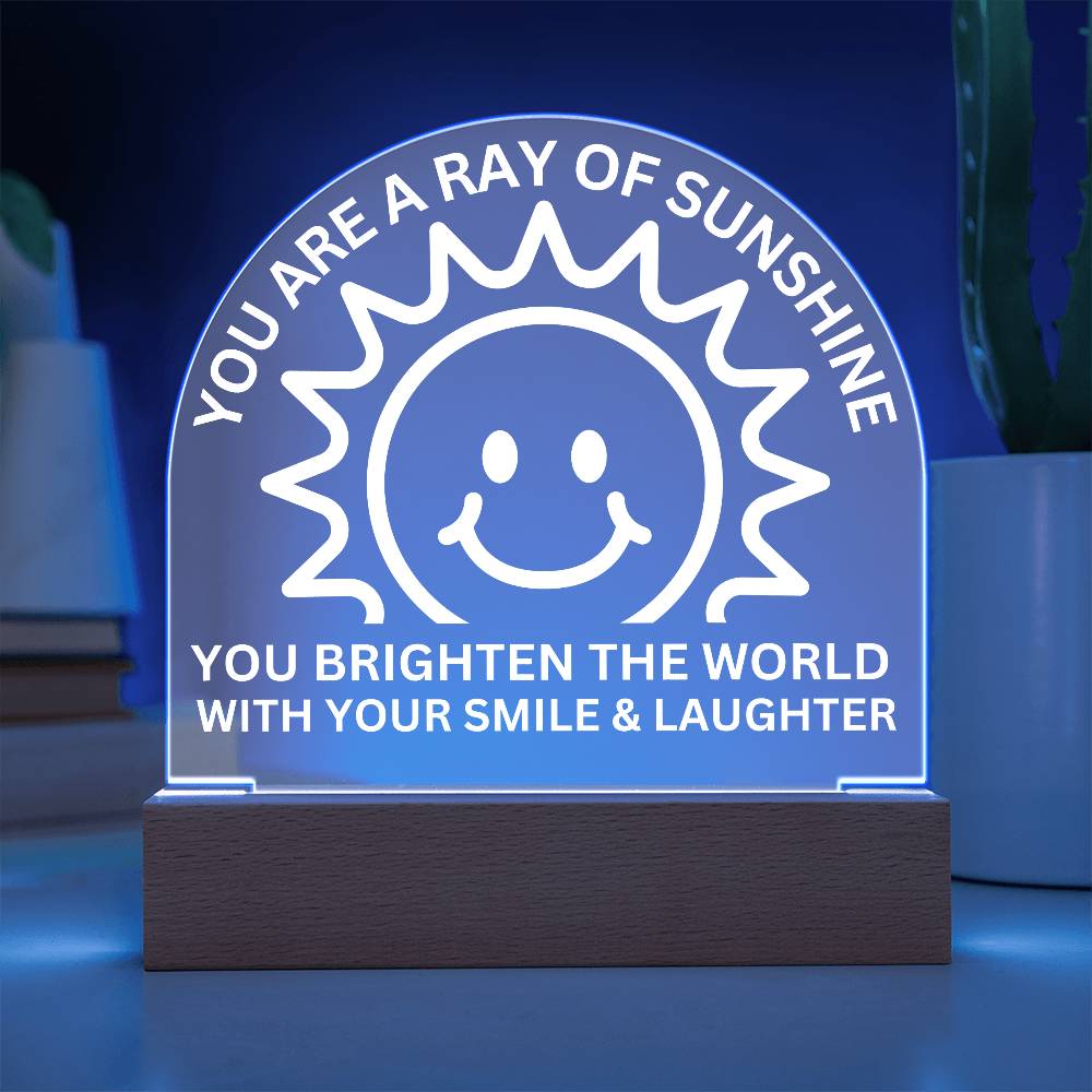 Sponsor-A-Smile Give a Smile and Donate a Smile, Acrylic Plaque with Lighted Base