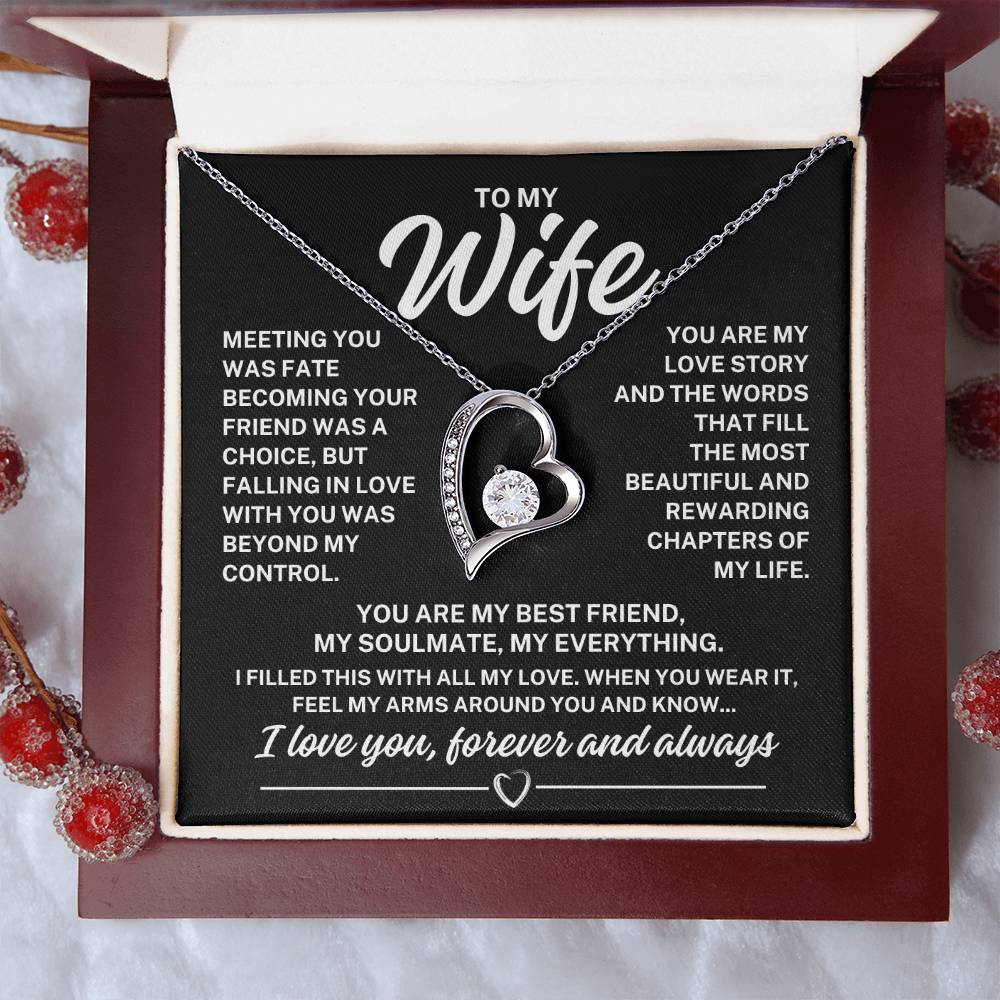 To My Wife "Meeting you was fate..." Forever Love Necklace