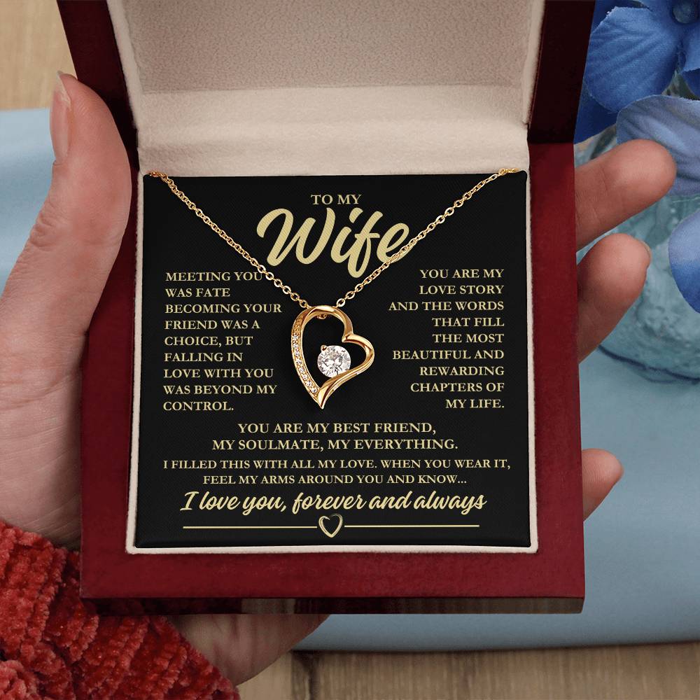 To My Wife "Meeting you was fate..." Forever Love Necklace