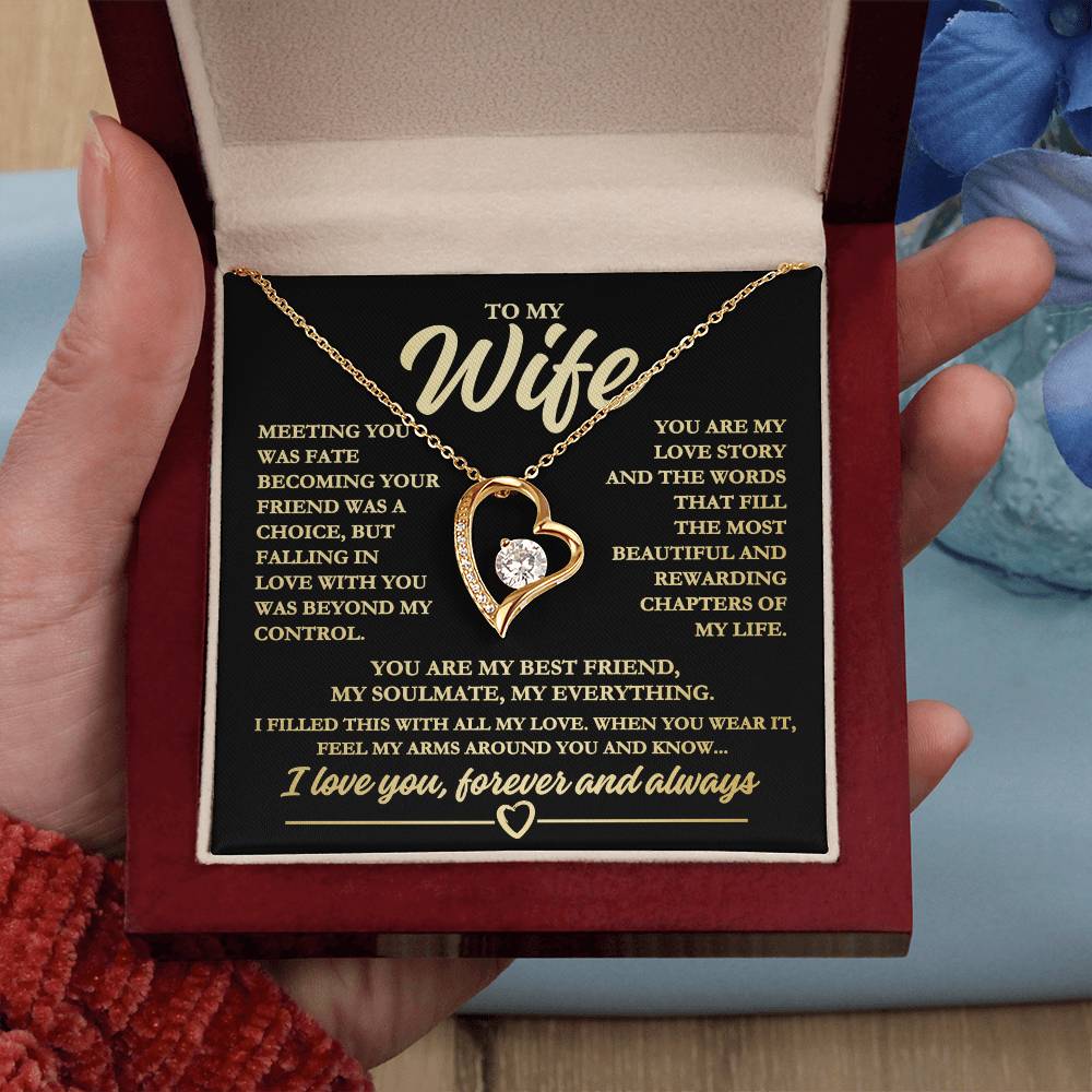 To My Wife "Meeting you was fate..." Forever Love Necklace