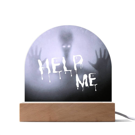 Ghost Halloween Acrylic With Lighted Base