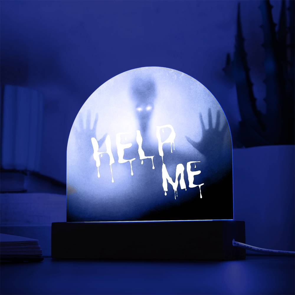Ghost Halloween Acrylic With Lighted Base