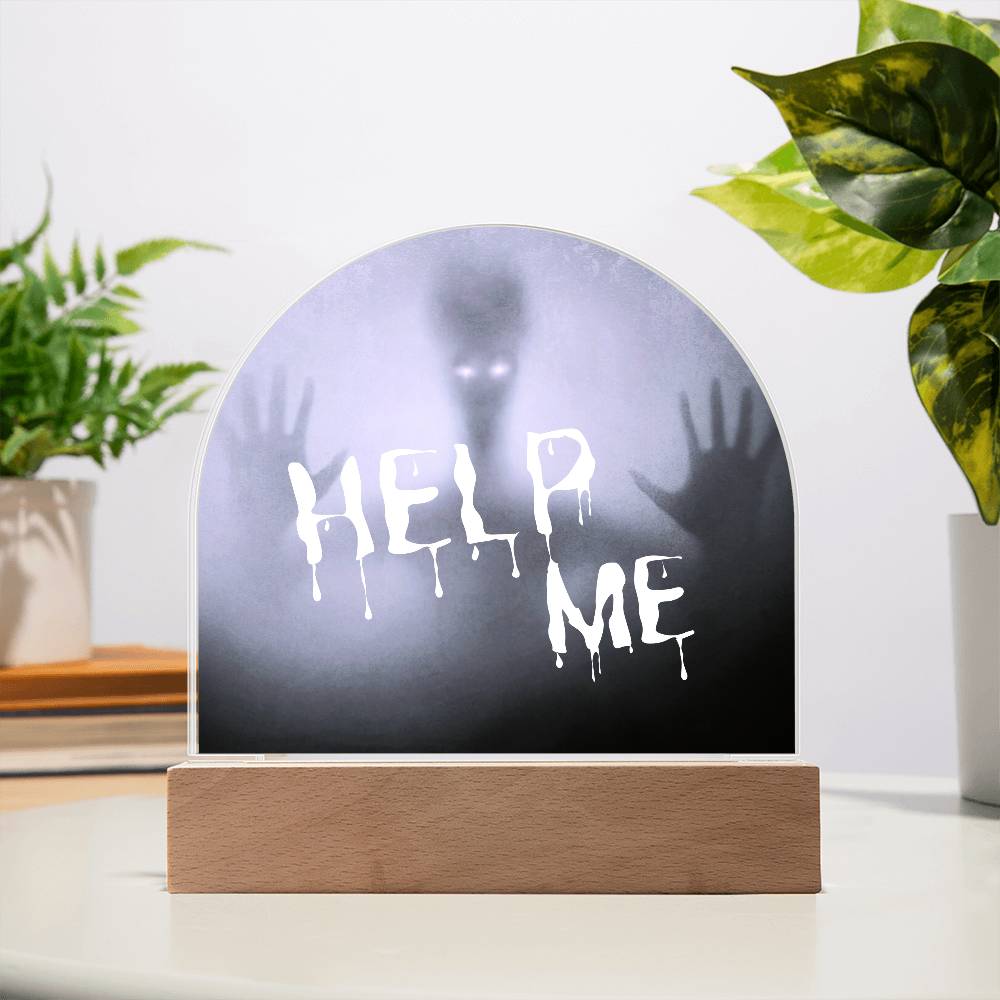 Ghost Halloween Acrylic With Lighted Base