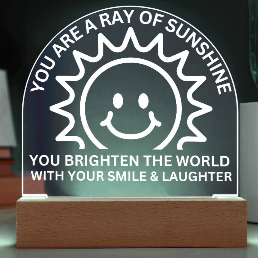 Sponsor-A-Smile Give a Smile and Donate a Smile, Acrylic Plaque with Lighted Base