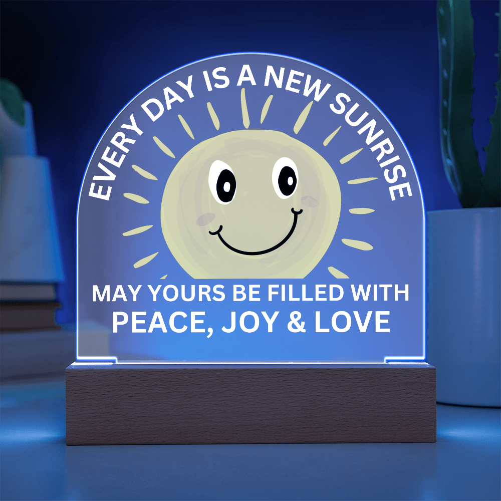 Sponsor-A-Smile Give a Smile and Donate a Smile, Acrylic Plaque with Lighted Base