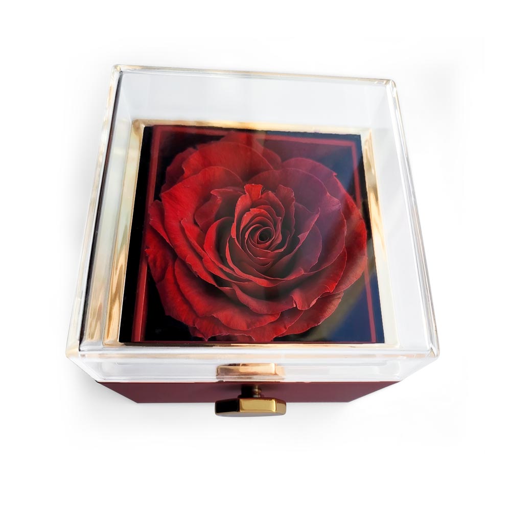 To My Wife "Meeting you was fate..." Love Knot Necklace in Rotating Rose Reveal Gift Box