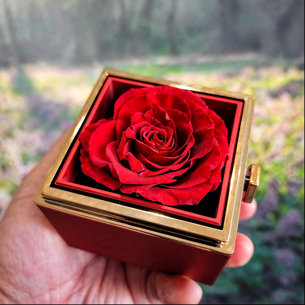 To My Wife "Meeting you was fate..." Love Knot Necklace in Rotating Rose Reveal Gift Box