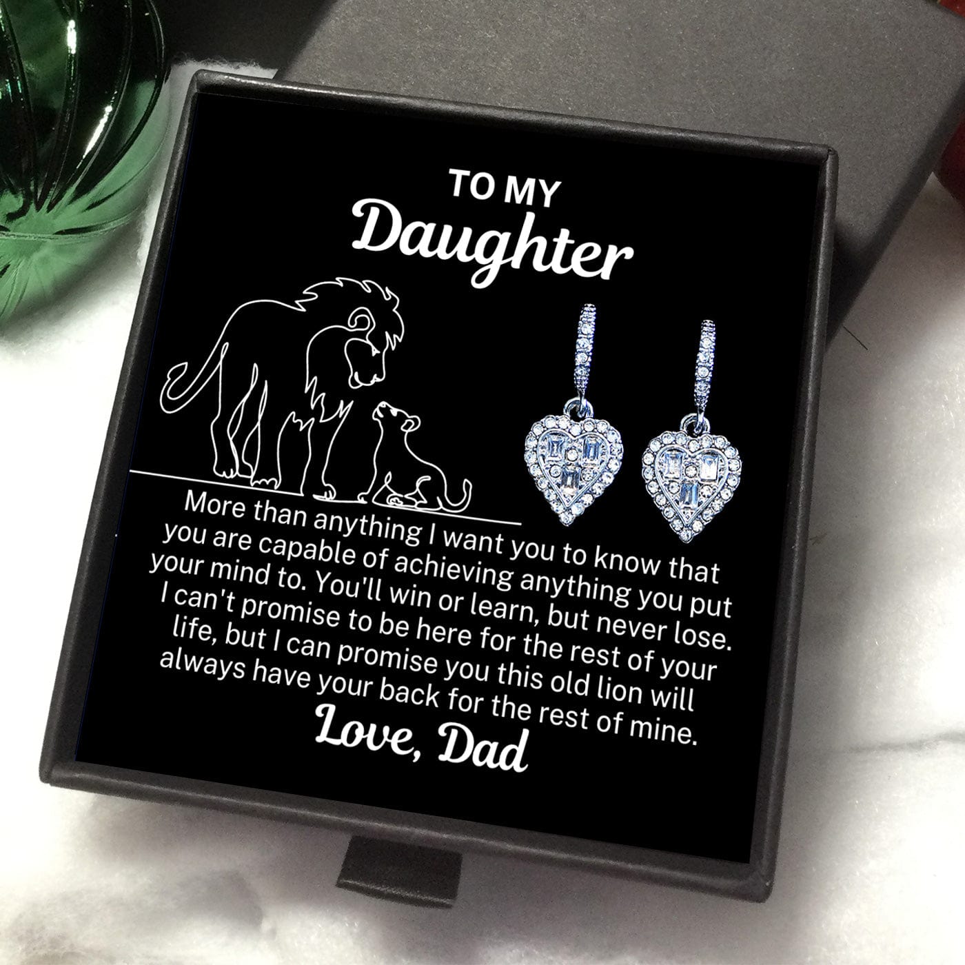 From Dad to Daughter "More than anything..." Zirconia Earrings