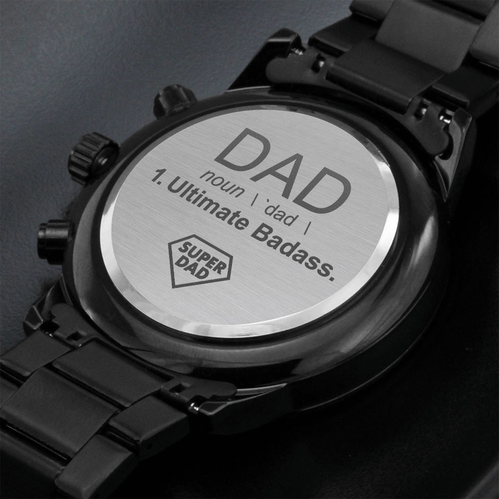 Ultimate Super Dad Engraved Chronograph Watch