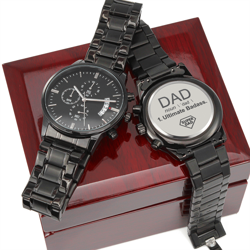 Ultimate Super Dad Engraved Chronograph Watch