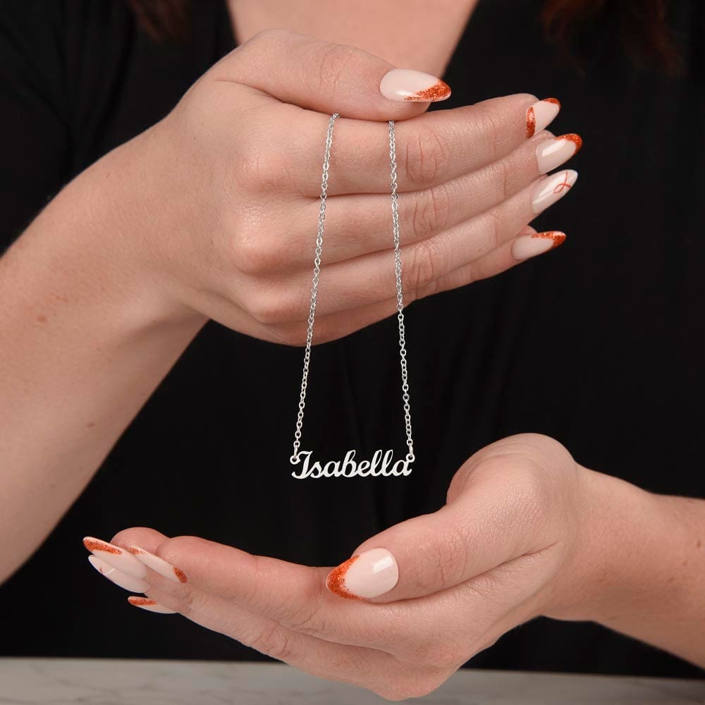 Gift to Gigi Custom Name Necklace Polished Stainless Steel