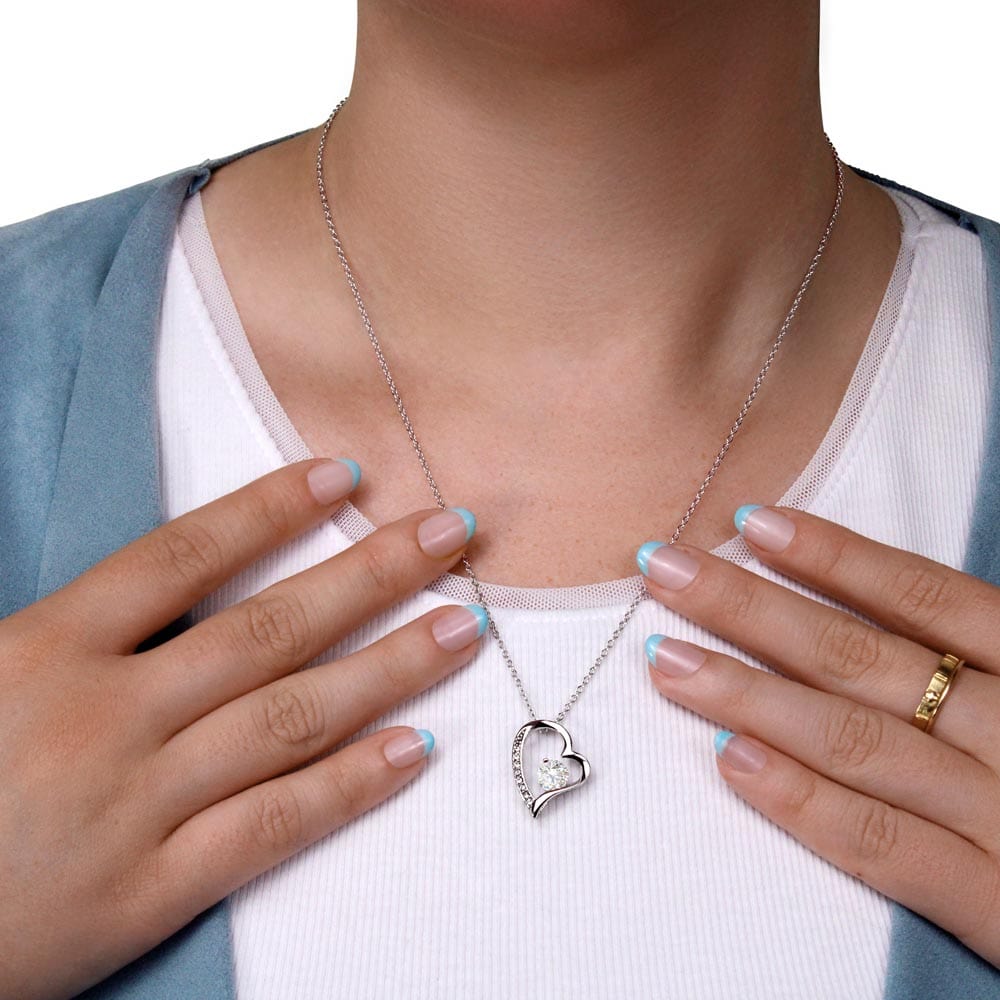 To Daughter From Dad "I can't always find..." Heart Necklace