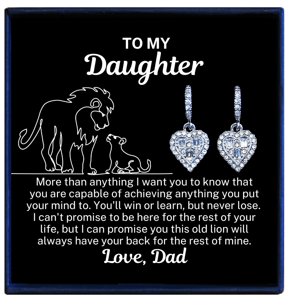 From Dad to Daughter "More than anything..." Zirconia Earrings