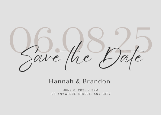 Save The Date Card Wedding Pre-Invitation