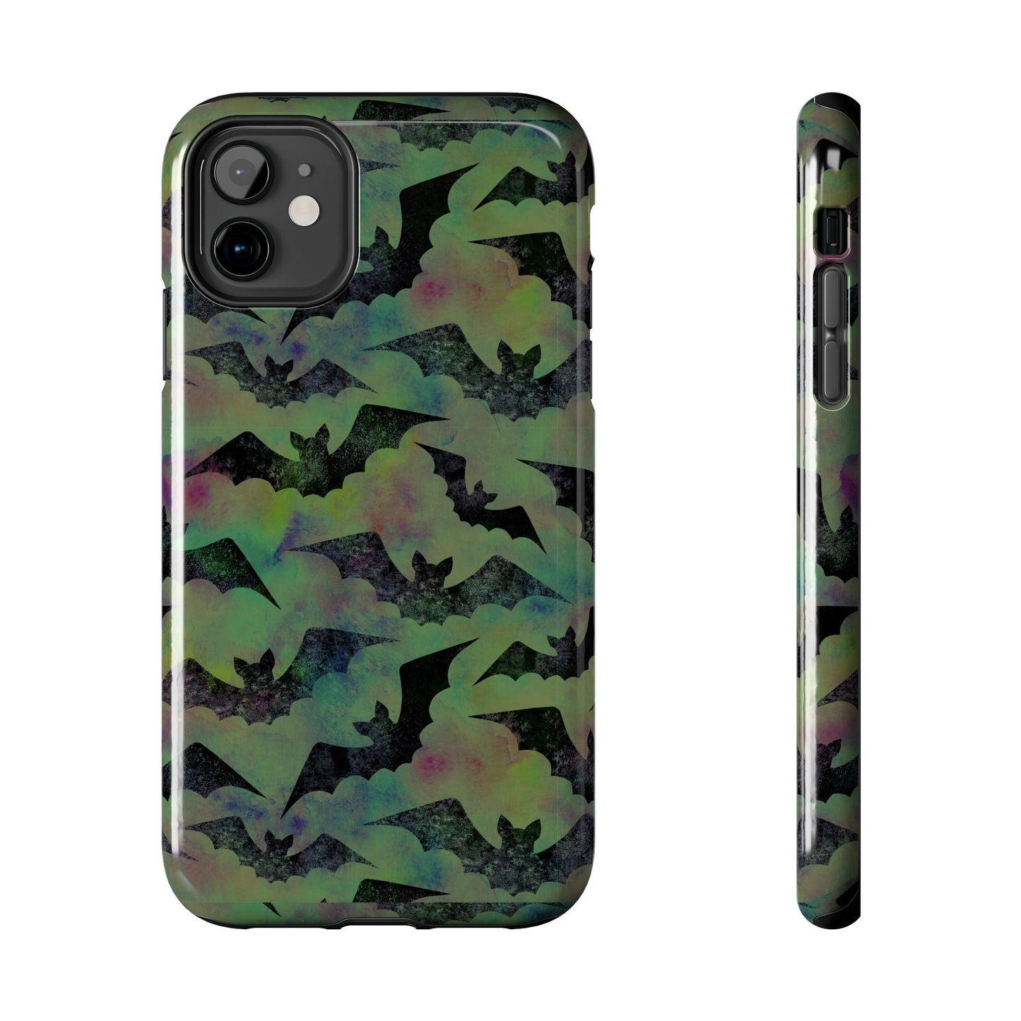 Halloween Bats Military Green Tough Phone Cases