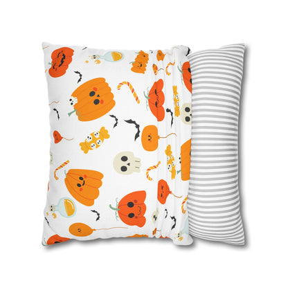 Whimsical Pumpkins Halloween Square Pillowcase (Cover Only)