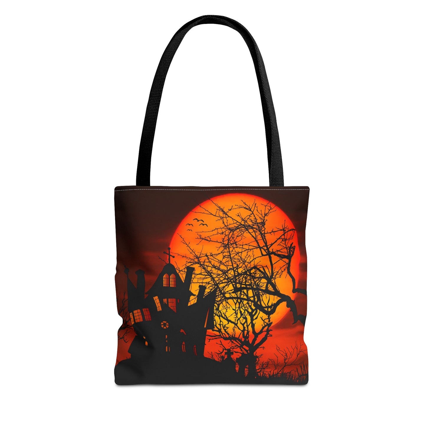 Haunted House Moon Halloween Tote Bag