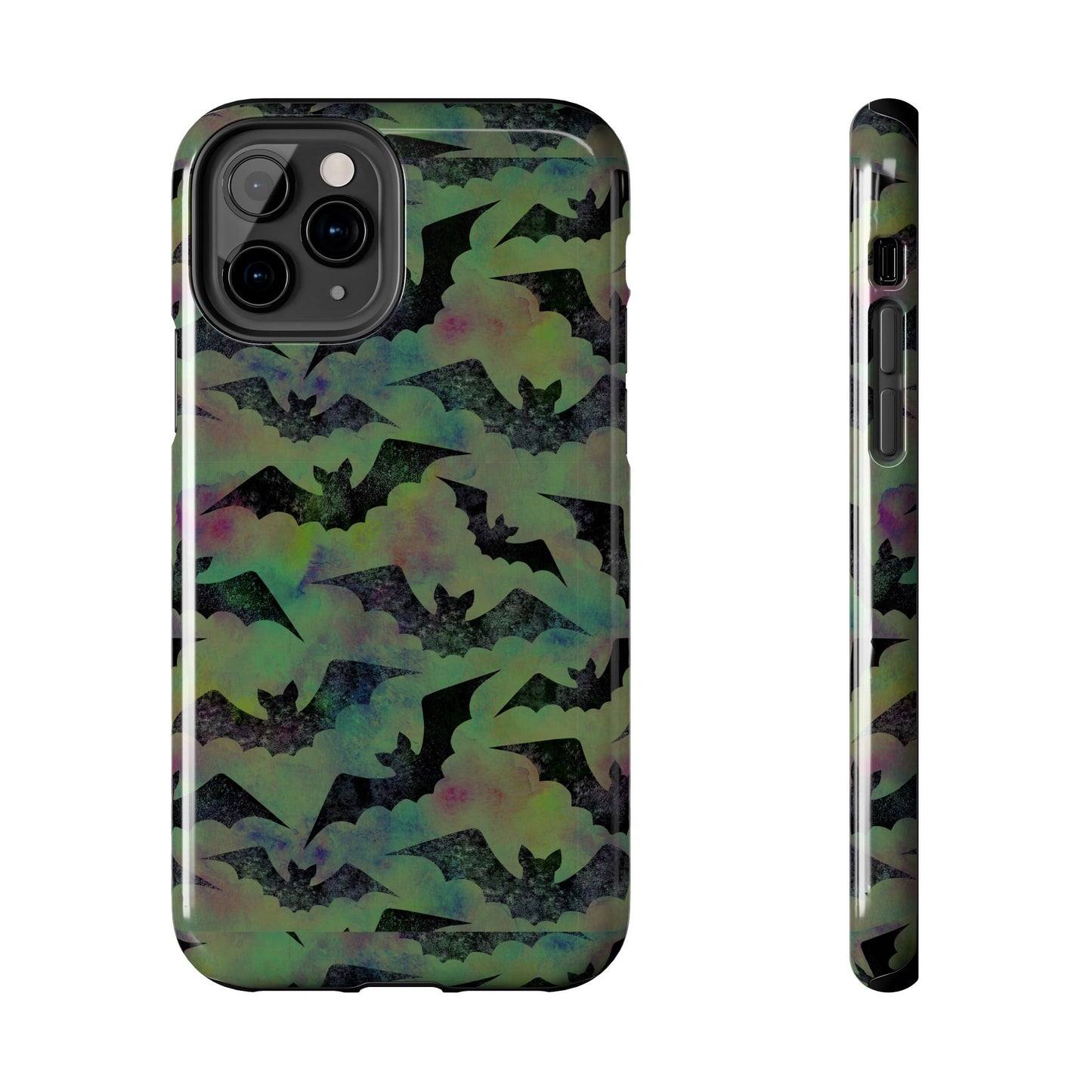 Halloween Bats Military Green Tough Phone Cases