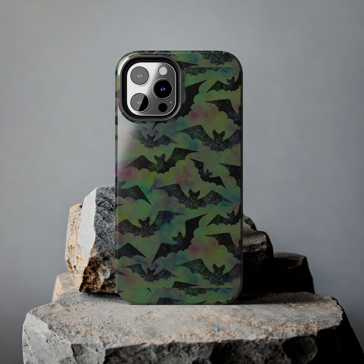 Halloween Bats Military Green Tough Phone Cases