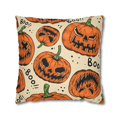 Jack-o-lantern Pumpkins Halloween Square Pillowcase (Cover Only)