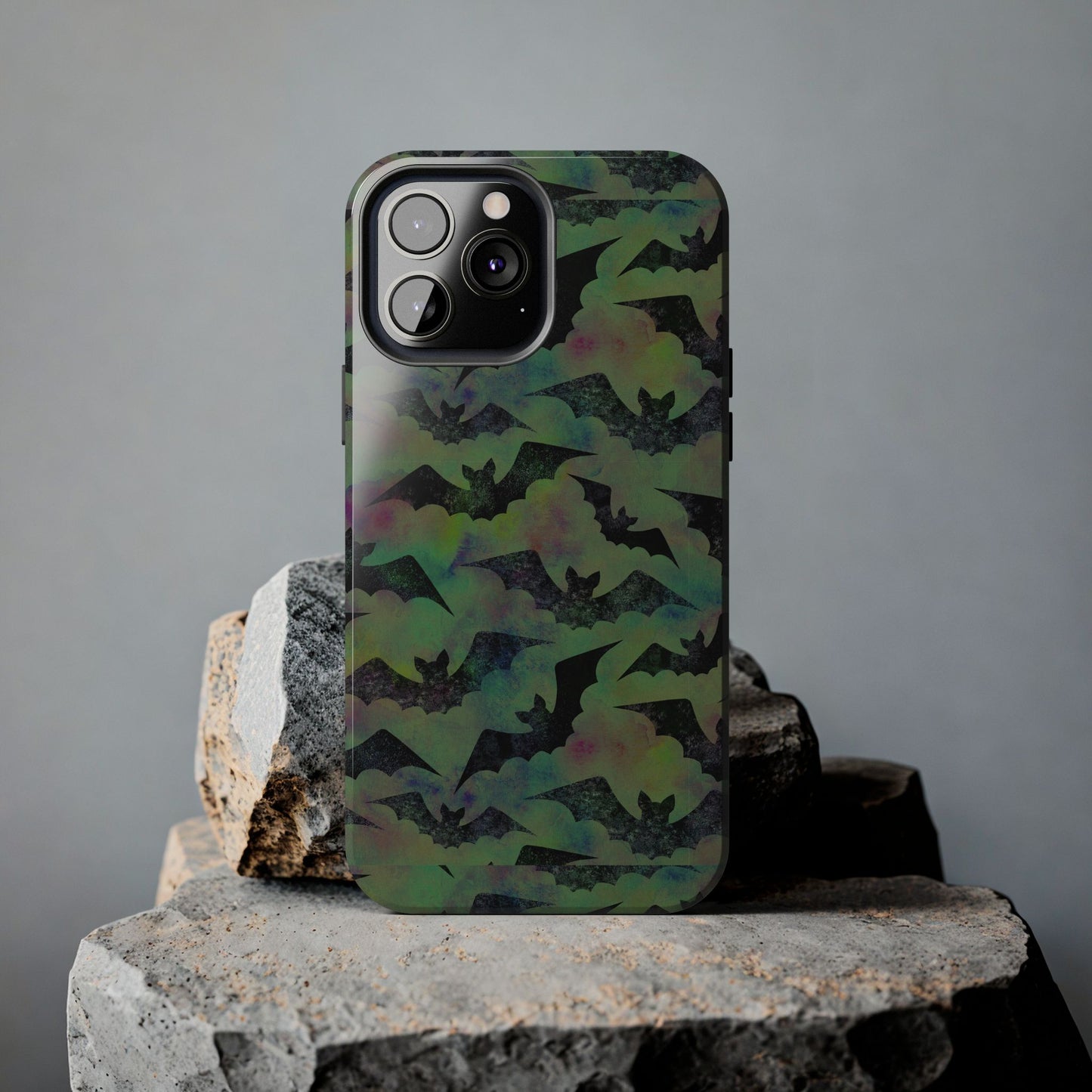 Halloween Bats Military Green Tough Phone Cases