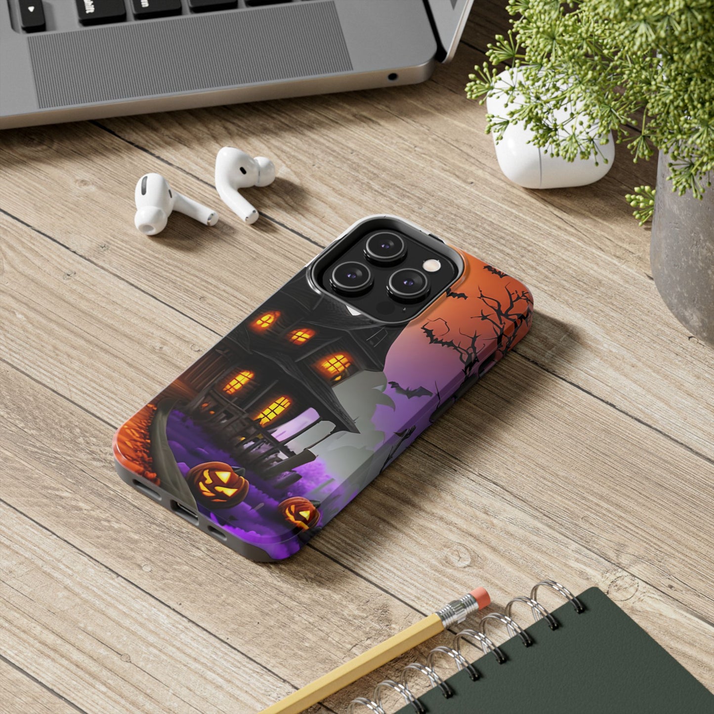 Haunted House Halloween Tough Phone Cases