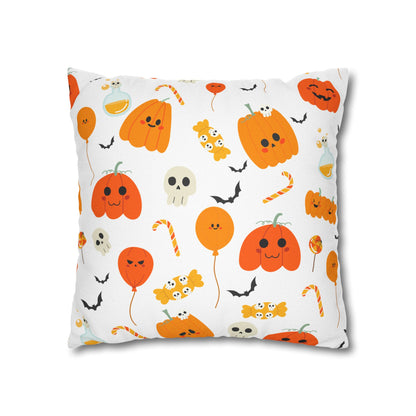Whimsical Pumpkins Halloween Square Pillowcase (Cover Only)