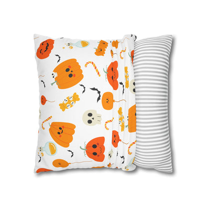 Whimsical Pumpkins Halloween Square Pillowcase (Cover Only)