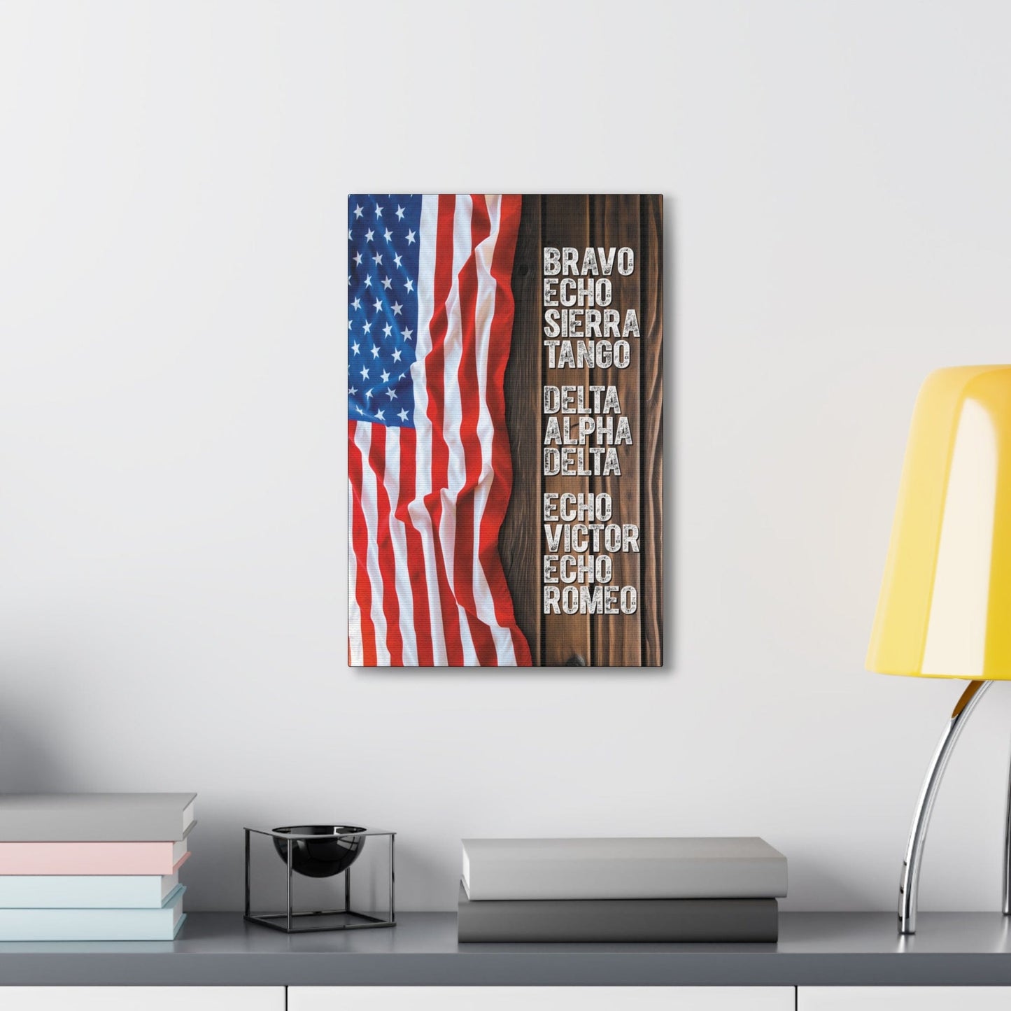 Best Dad Ever in Military Code Canvas Gallery Wrap