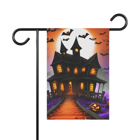 Haunted House Halloween Garden & House Banner Flag