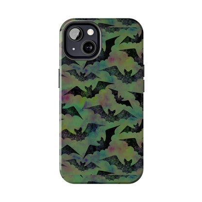 Halloween Bats Military Green Tough Phone Cases