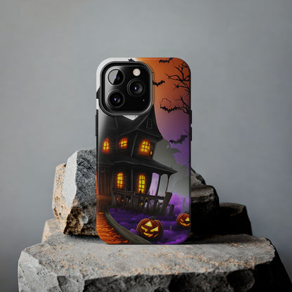 Haunted House Halloween Tough Phone Cases