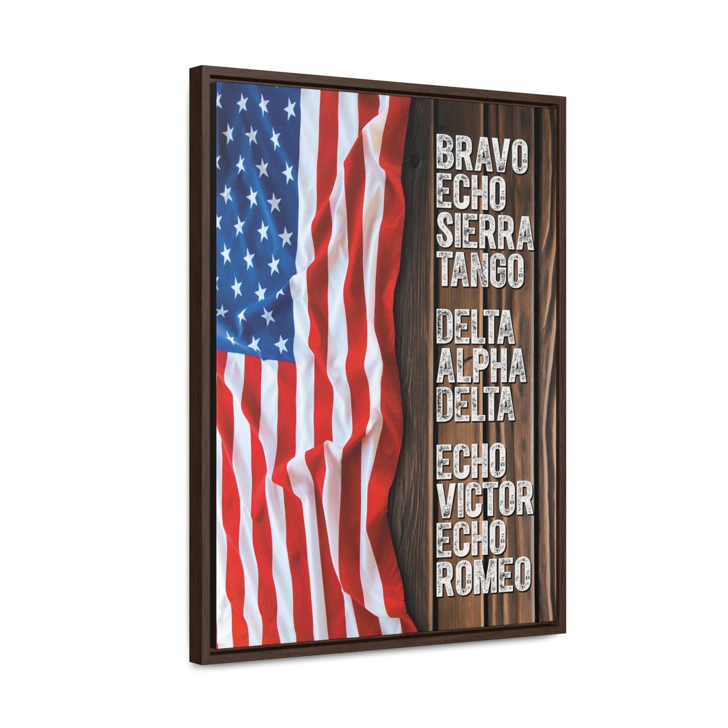 Best Dad Ever in Military Code Framed Gallery Canvas